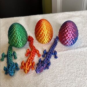 Dragon Bundle #19 Set of 3 Dragons and 3 Eggs